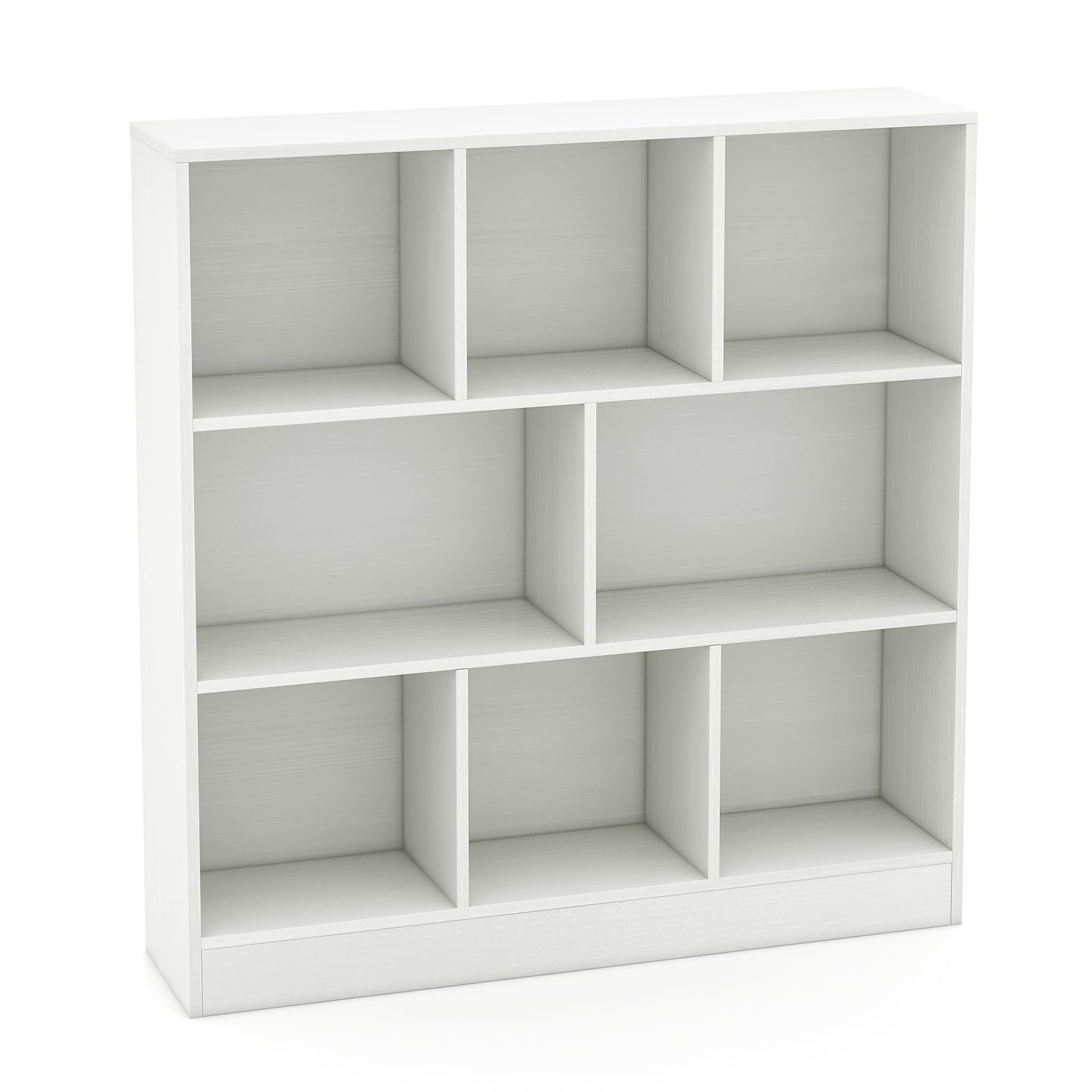 Giantex 8 Cube Bookcase, 4-Tier Freestanding Bookshelf w/ 8 Open Compartments, 2 Anti-Tipping Kits