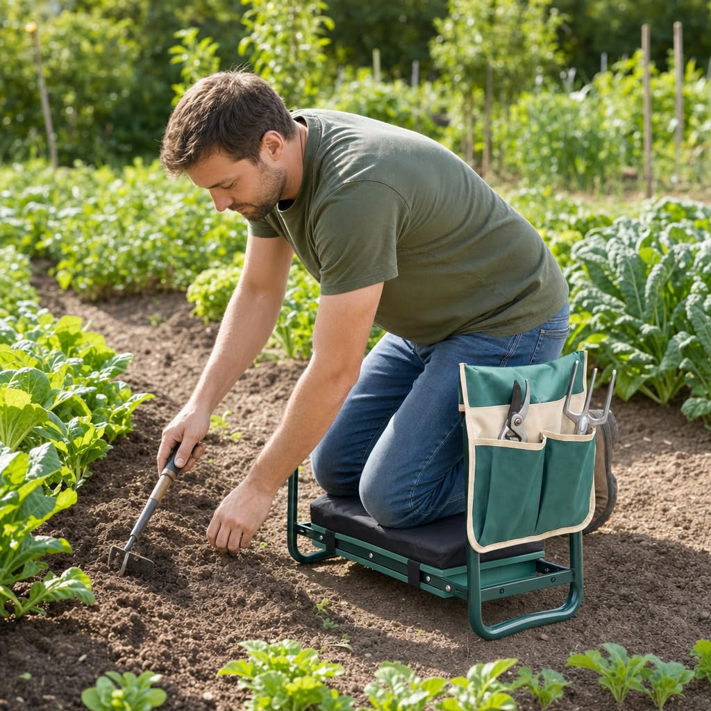GIANTEX Garden Kneeler and Seat with Detachable EVA Pad