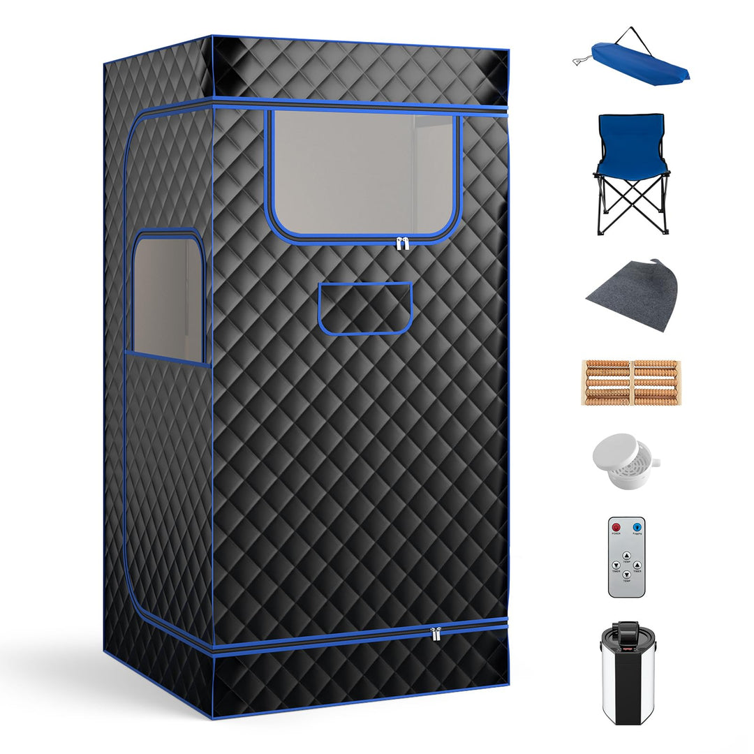 Giantex Portable Steam Sauna, Full Body Sauna Box with 3L Steam Generator, Remote Control