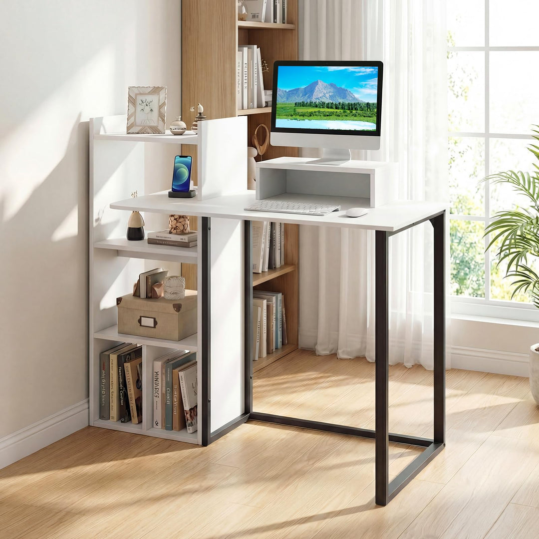 Giantex 43.5" Computer Desk with Power Outlets