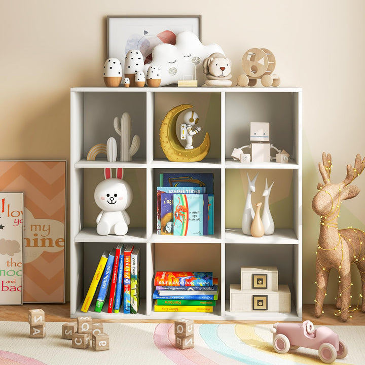 Giantex 9-Cube Bookcase White