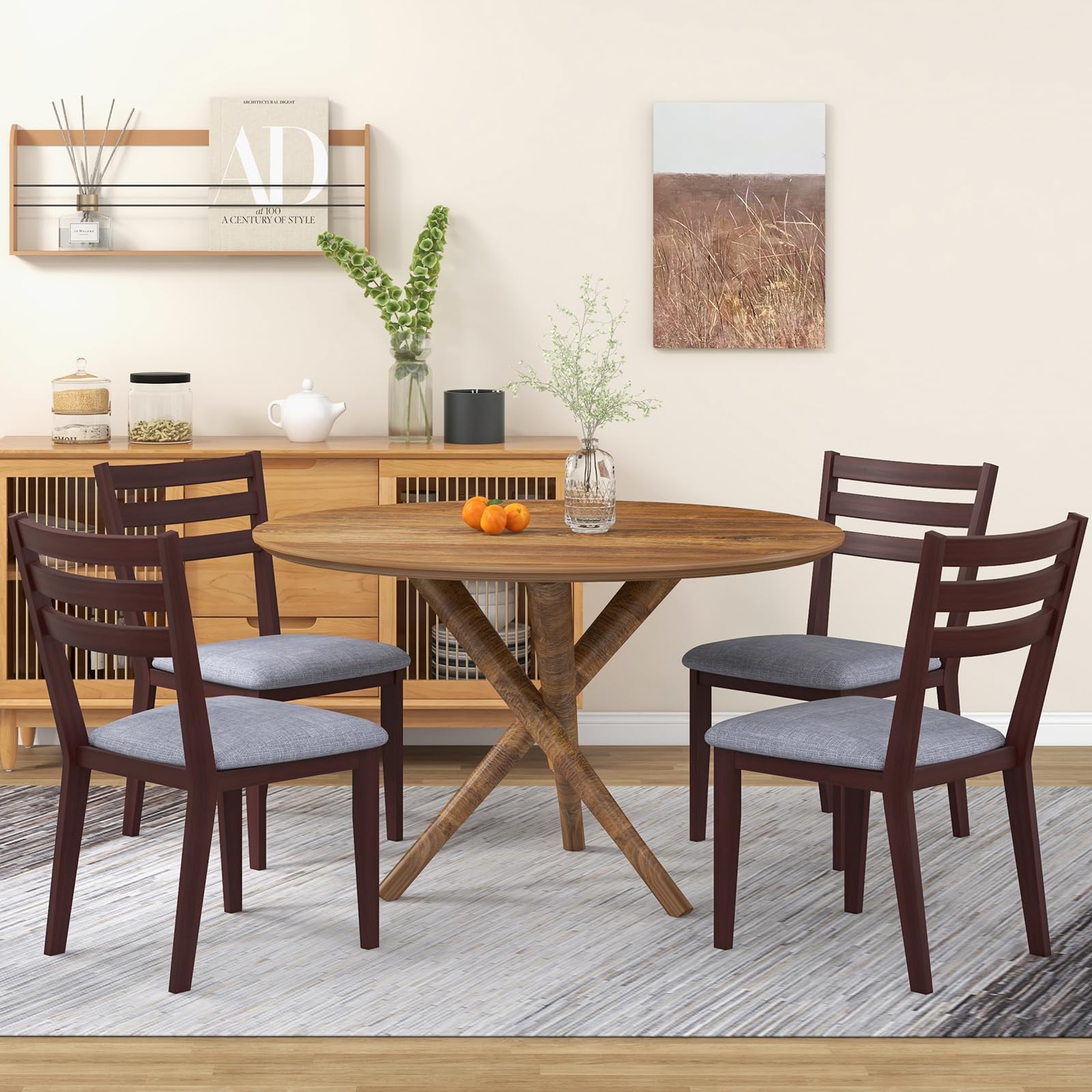 Giantex Wood Dining Chairs Set