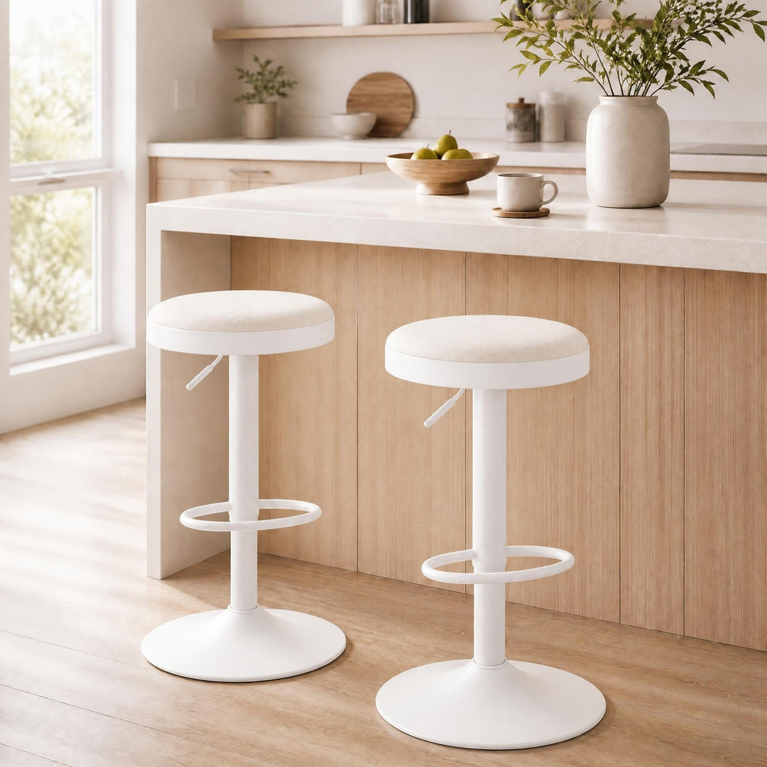 GIANTEX Modern Adjustable Height Swivel Bar Stools Set of 2/4 with Padded Seat