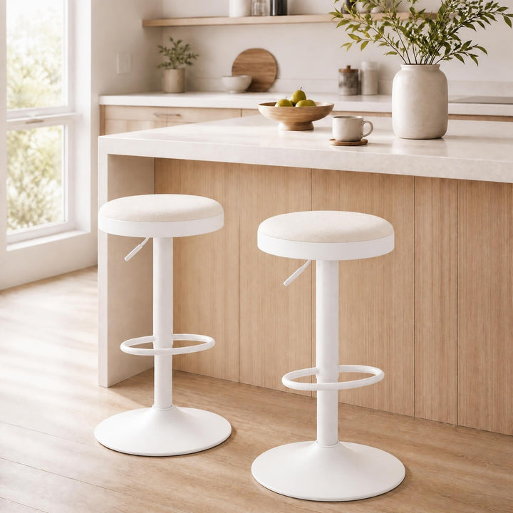 GIANTEX Modern Adjustable Height Swivel Bar Stools Set of 2/4 with Padded Seat
