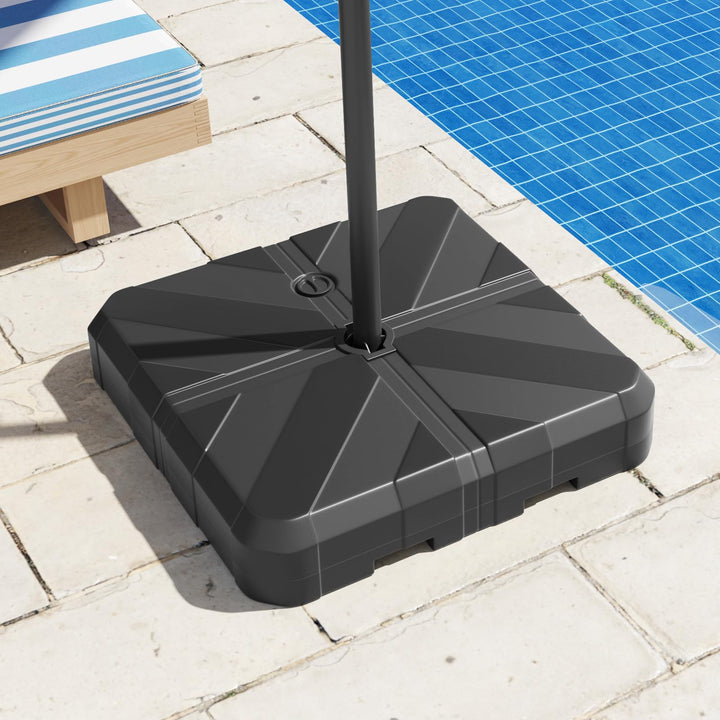 Giantex Fillbale Offset Patio Umbrella Base - Heavy Duty HDPE Cantilever Umbrella Stand