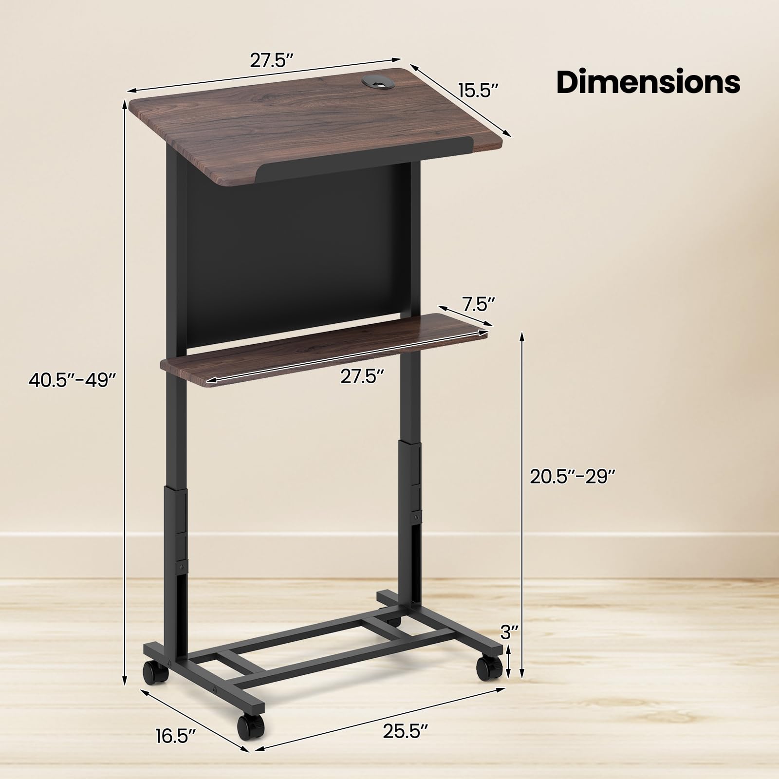 Giantex Mobile Podium Stand
