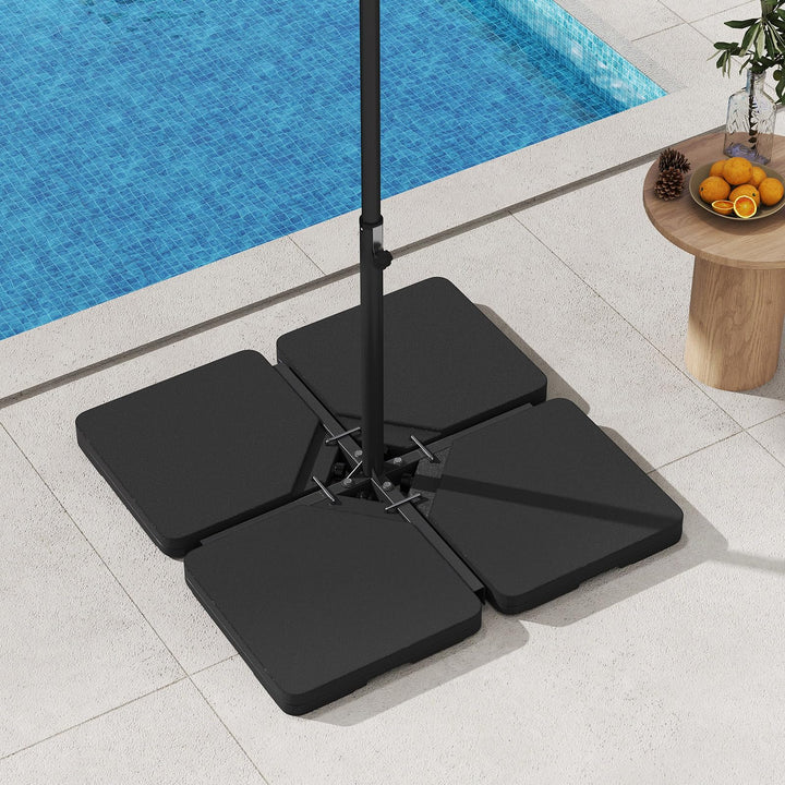 Giantex 220 lbs Fillable Patio Offset Umbrella Base