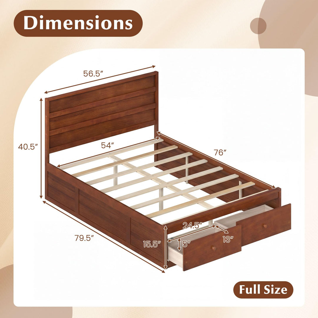 Giantex Bed Frame with Storage Drawers