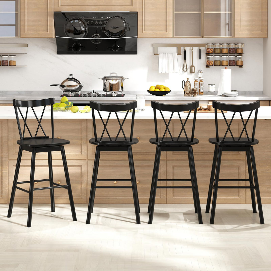 Giantex Windsor Bar Stools Set of 2/4(29"/24")