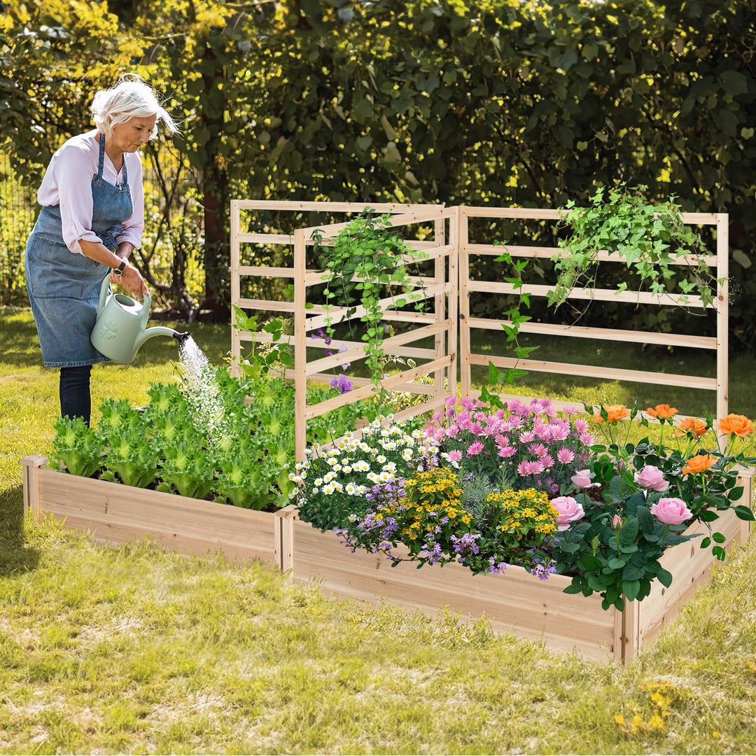 Giantex Raised Garden Bed with Trellis