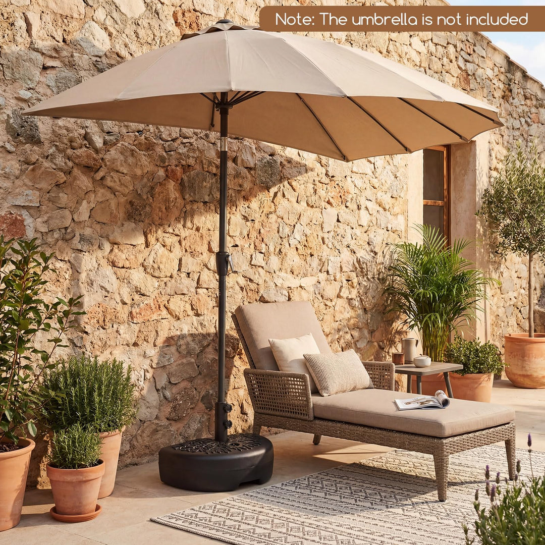 Giantex Half Round Patio Umbrella Base with Water/Sand Reservoir