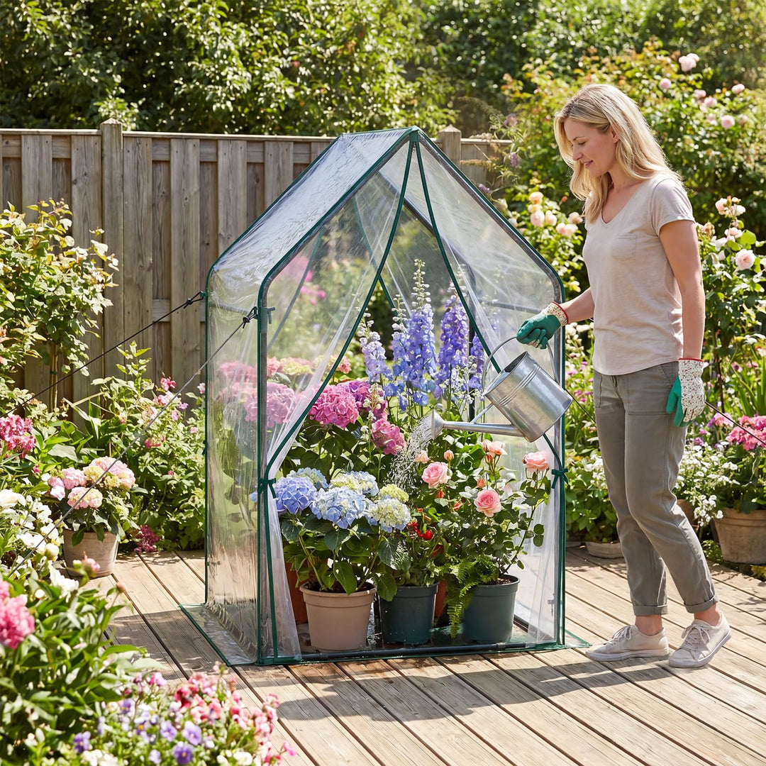 Giantex Mini Outdoor Portable Green House with Sturdy Metal Frame