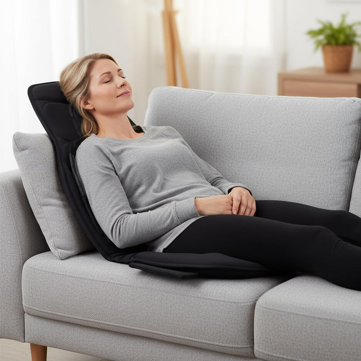 Giantex Back Massager for Chair Heated Massage Chair Pad w/ 10 Vibration Areas