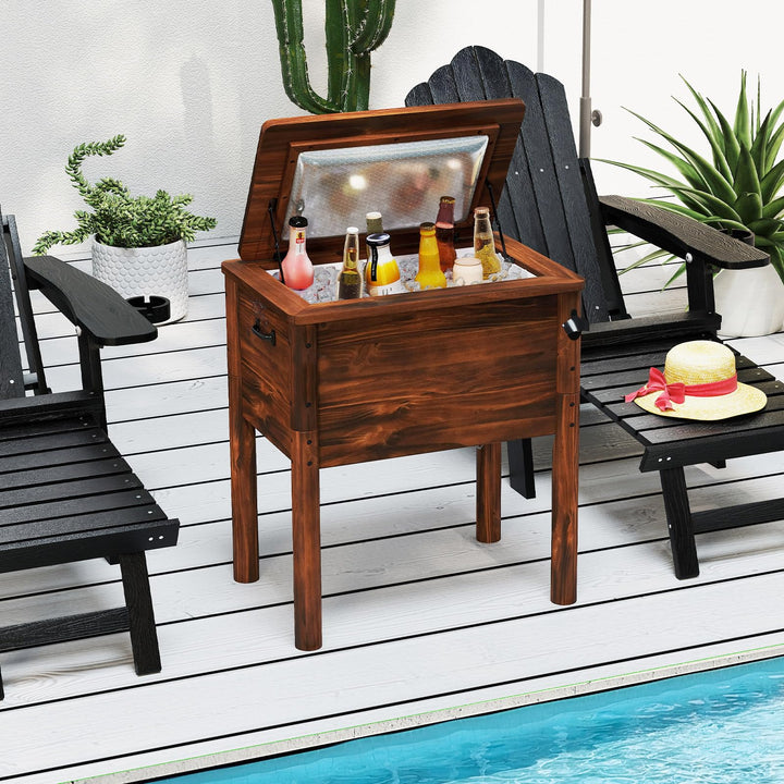 Giantex Wooden Patio Cooler