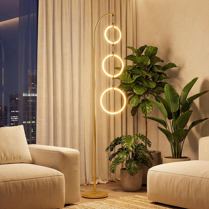 Giantex 71'' Modern 3-Ring LED Floor Lamp
