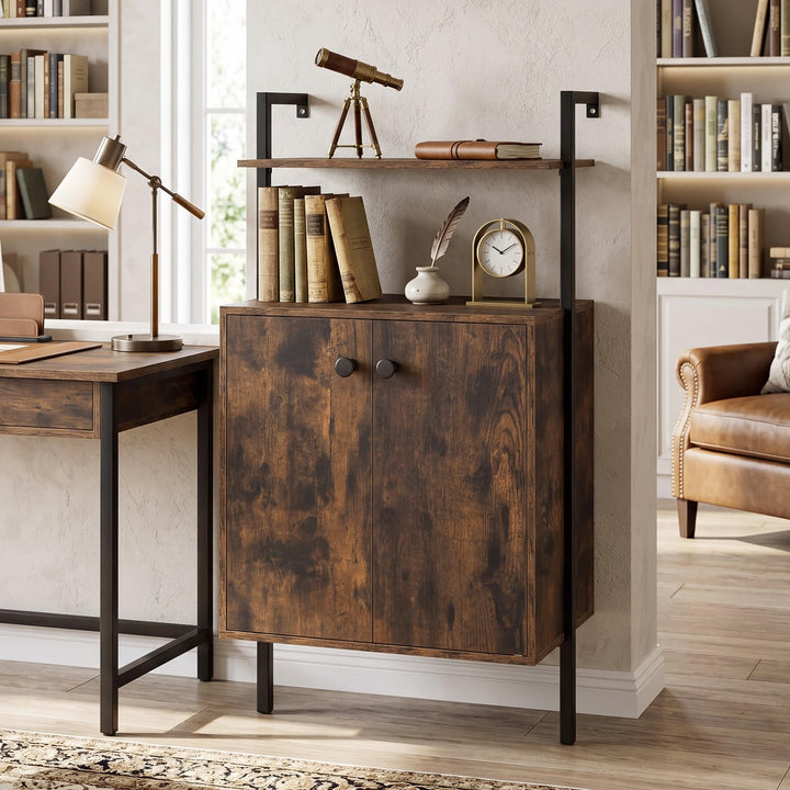 Giantex 38" Tall Bookshelf with Storage Cabinet (1/2)