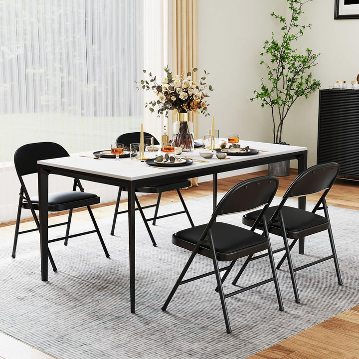 Giantex Portable Party Chairs with Metal Frame