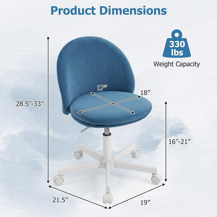 GIANTEX Small Office Chair | Ergonomic Vanity Chair with Low Back (1/2)