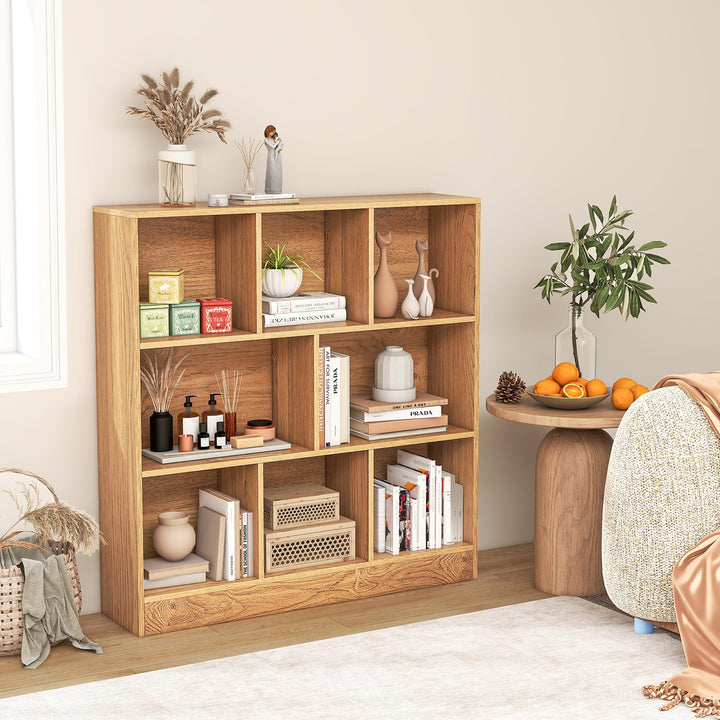 Giantex 8 Cube Bookcase, 4-Tier Freestanding Bookshelf w/ 8 Open Compartments, 2 Anti-Tipping Kits