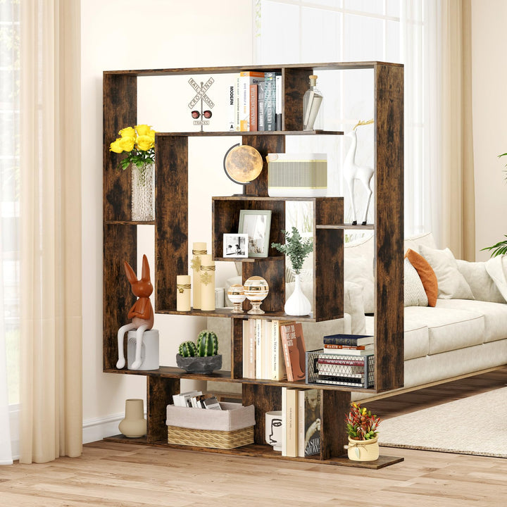 Giantex 7-Tier Geometric Bookshelf