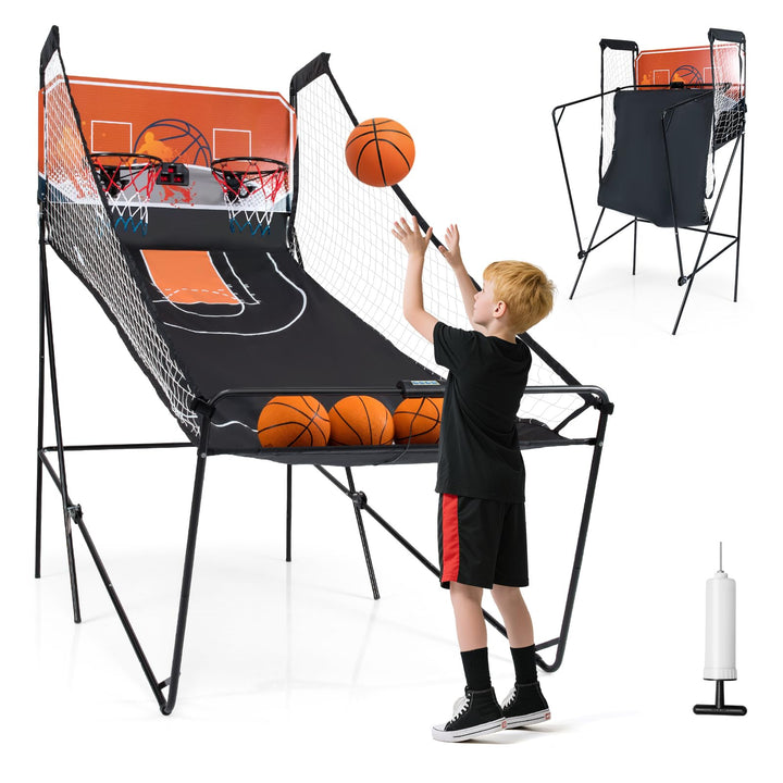 Giantex Arcade Basketball Game Indoor Dual Shot with 8 Game Modes