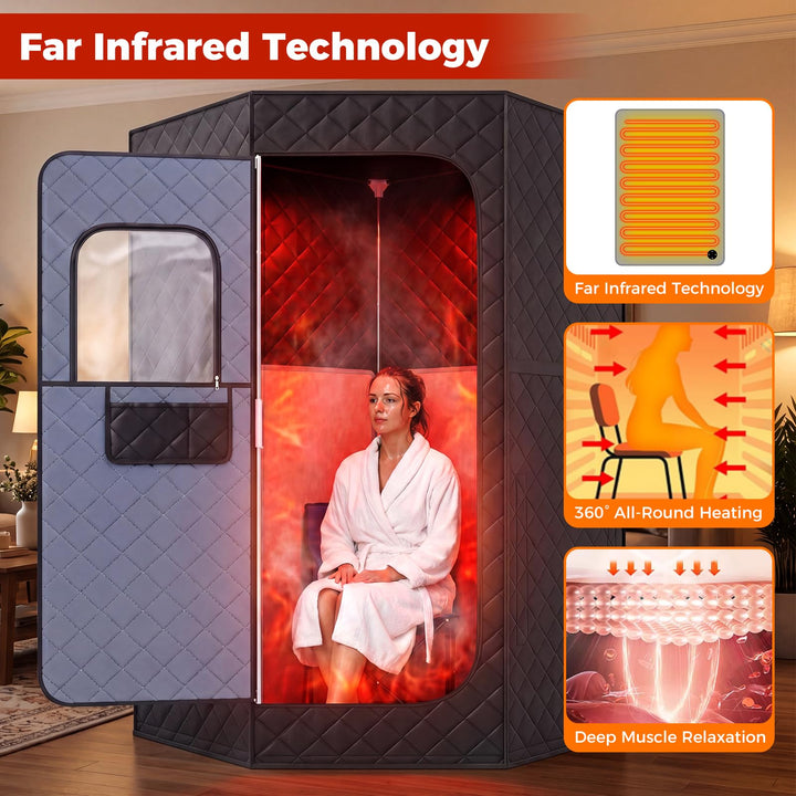 Giantex Portable Far Infrared Sauna for Home Relaxation