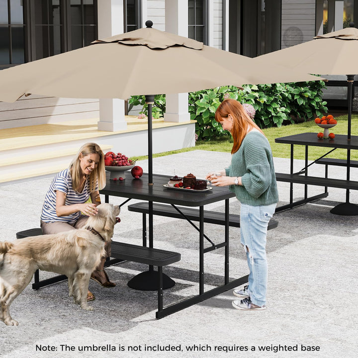 Giantex Picnic Table Bench Set for 4 People