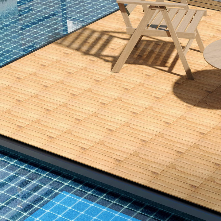 Giantex 30 PCS Acacia Wood Interlocking Patio Deck Tiles
