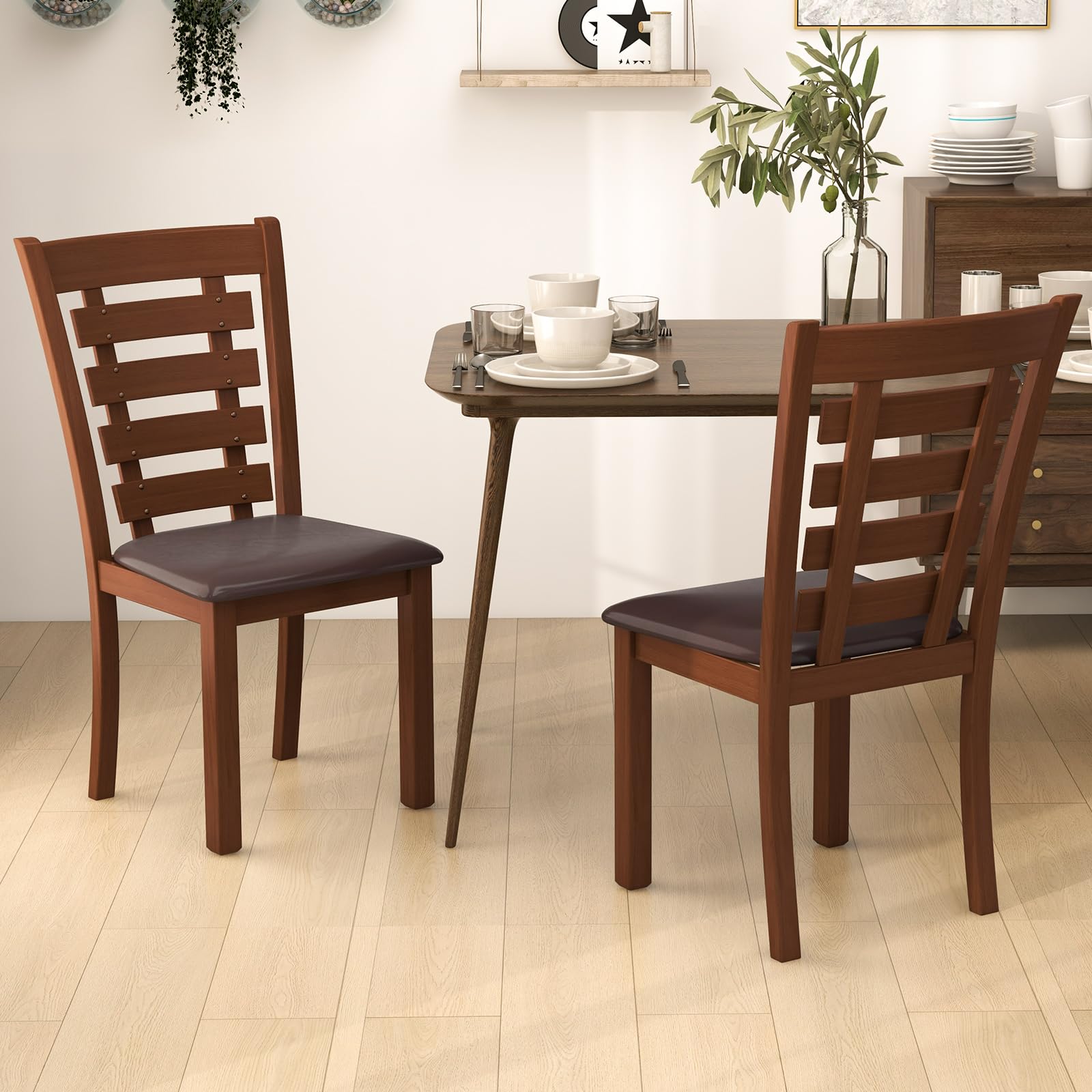 Giantex Wood Dining Chairs Set