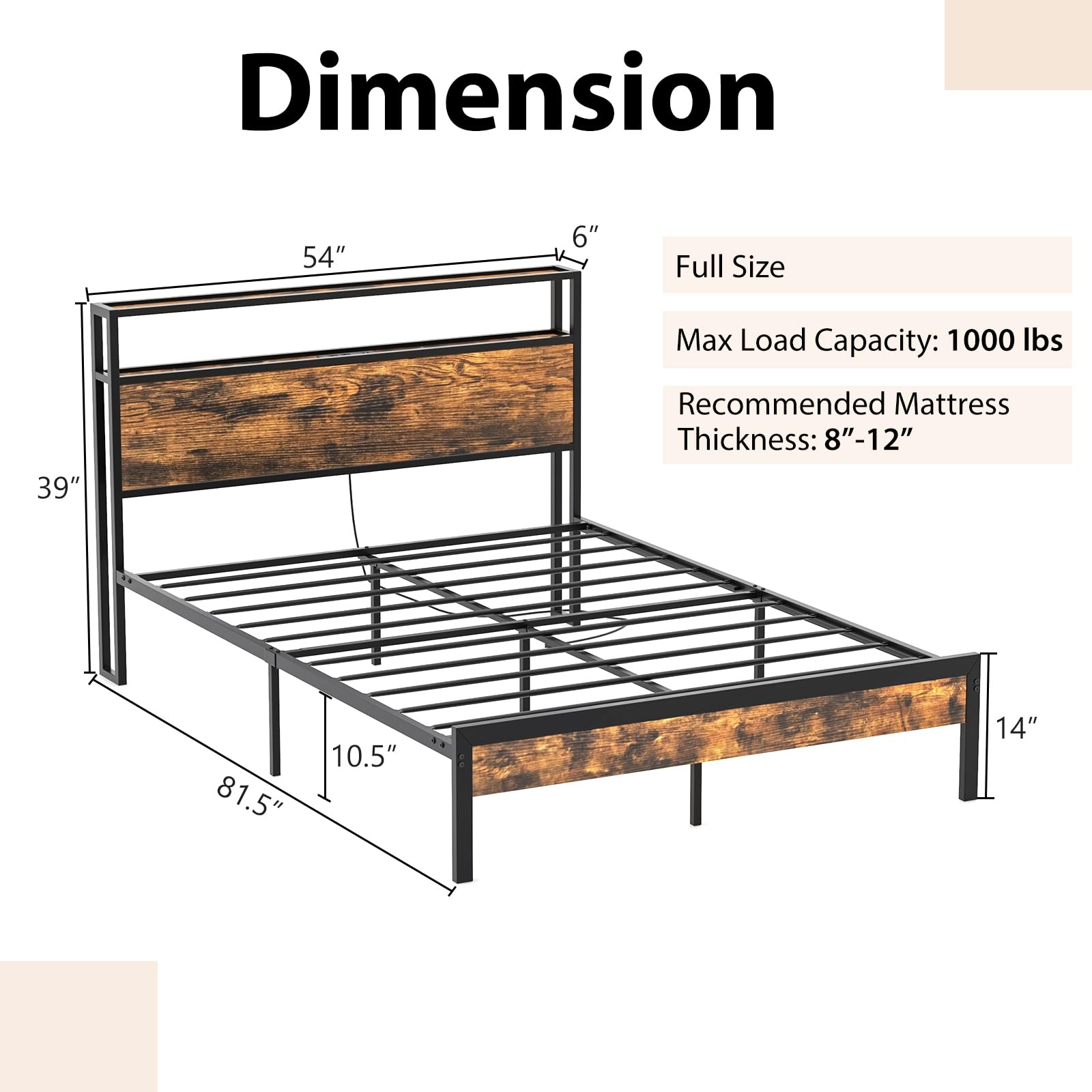 Giantex Full Size Bed Frame