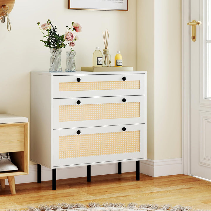 Giantex 3 Drawer Dresser for Bedroom - Closet Chest Organizer with Anti-toppling Device