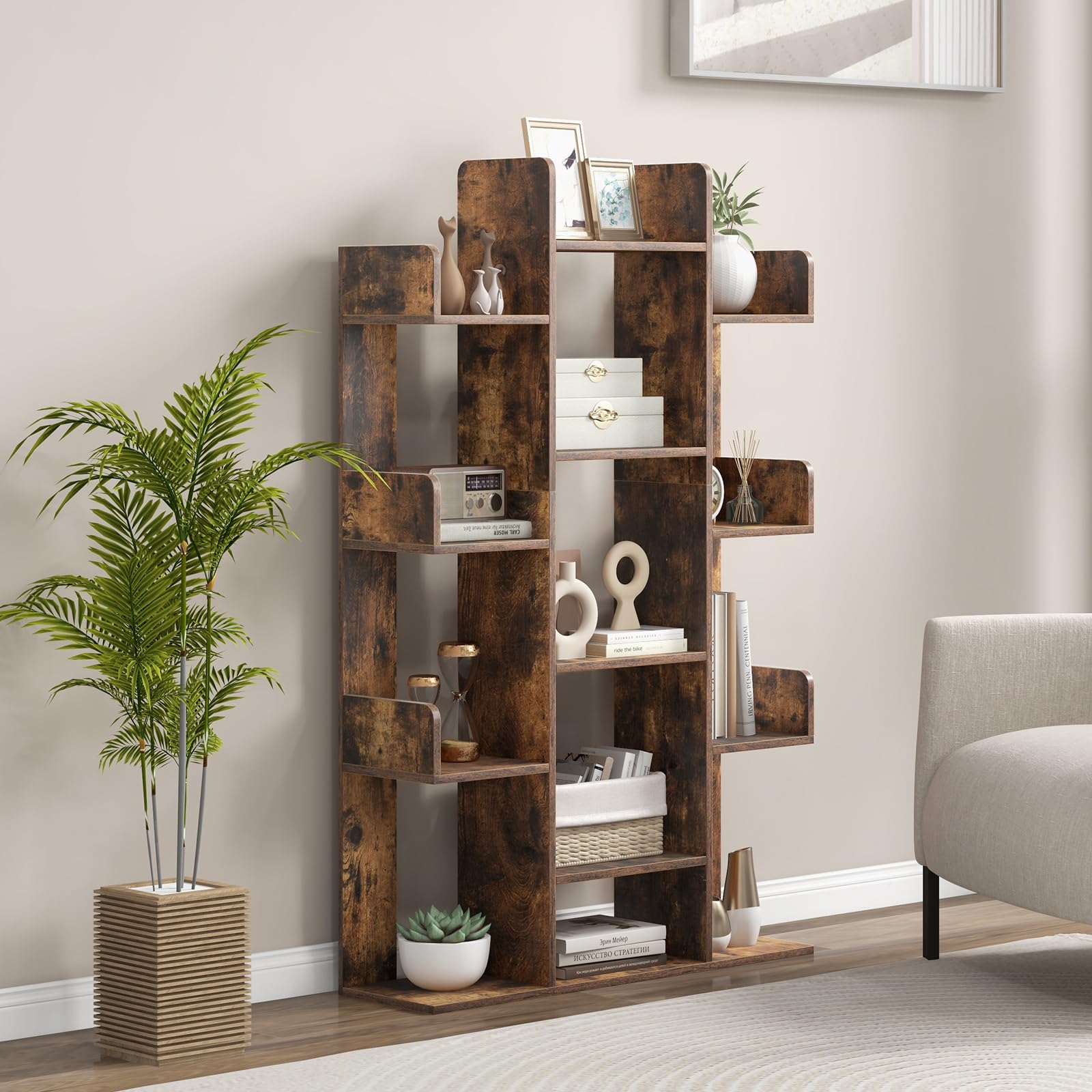 Giantex 7-Cube Tree Bookshelf