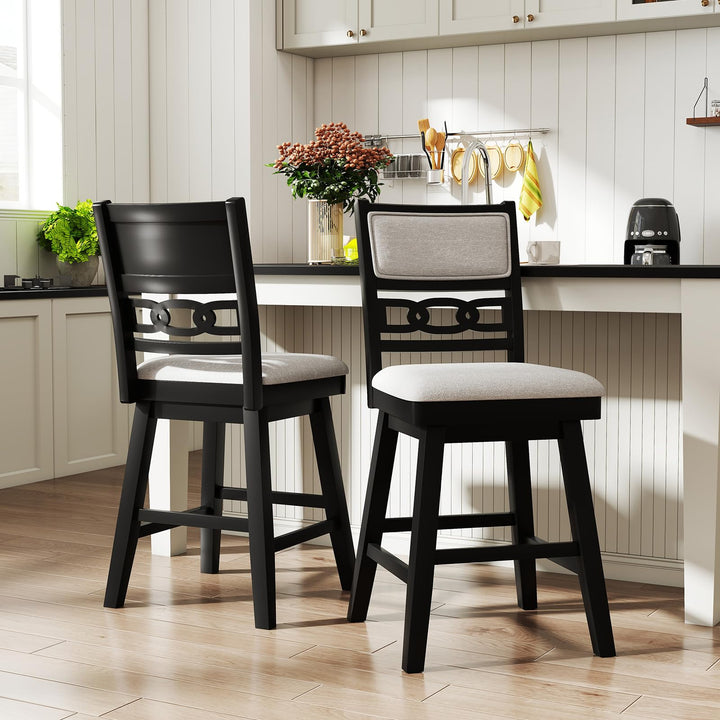 Giantex 25" Bar Stools Set of 2/4 Modern Counter Height Tall Chairs