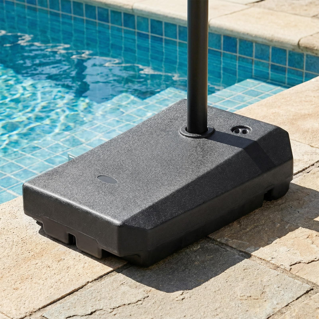 Giantex Fillable Cantilever Umbrella Base 250 lbs Heavy-Duty Offset Patio Umbrella Stand