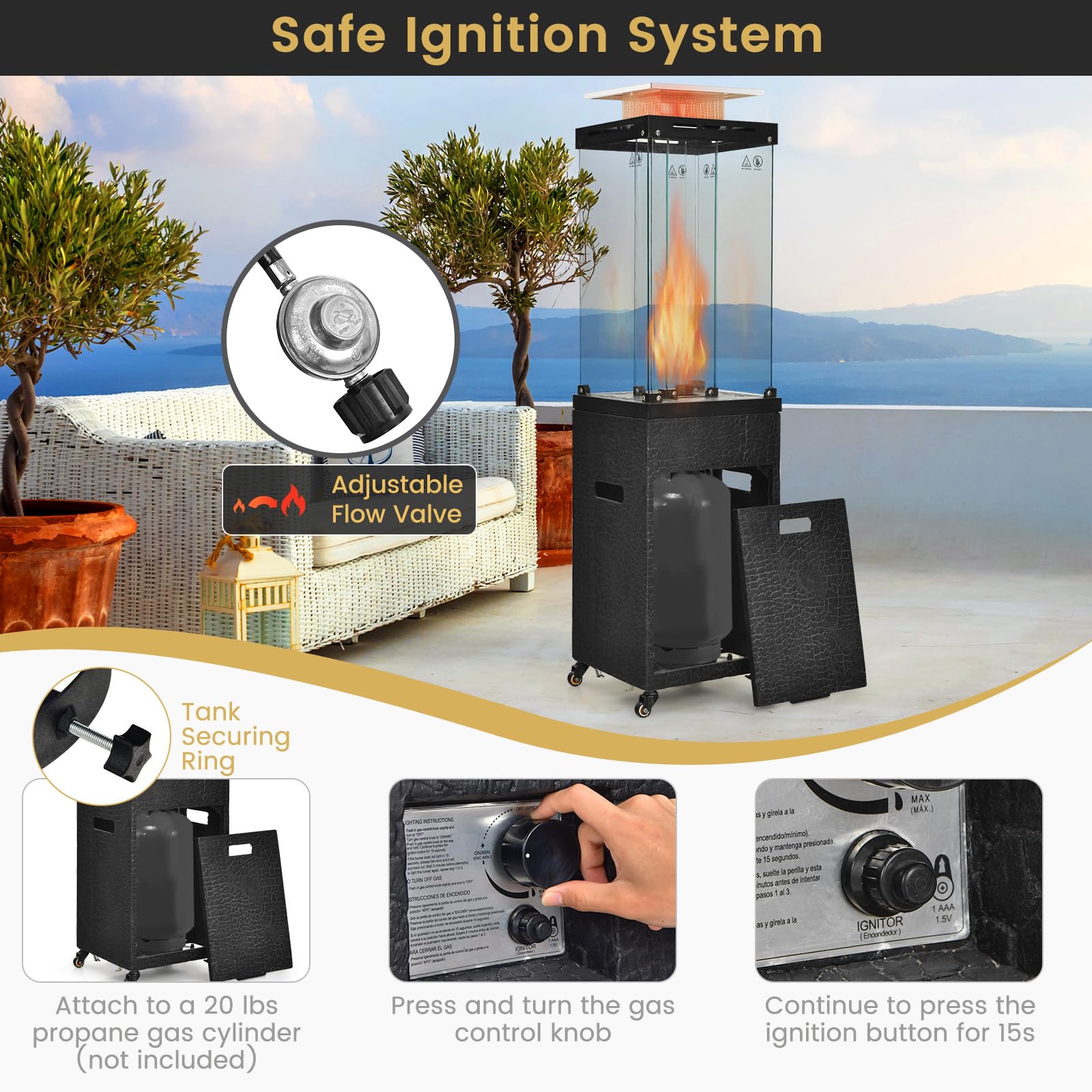 41,000 BTU Outdoor Heaters for Patio - Giantex