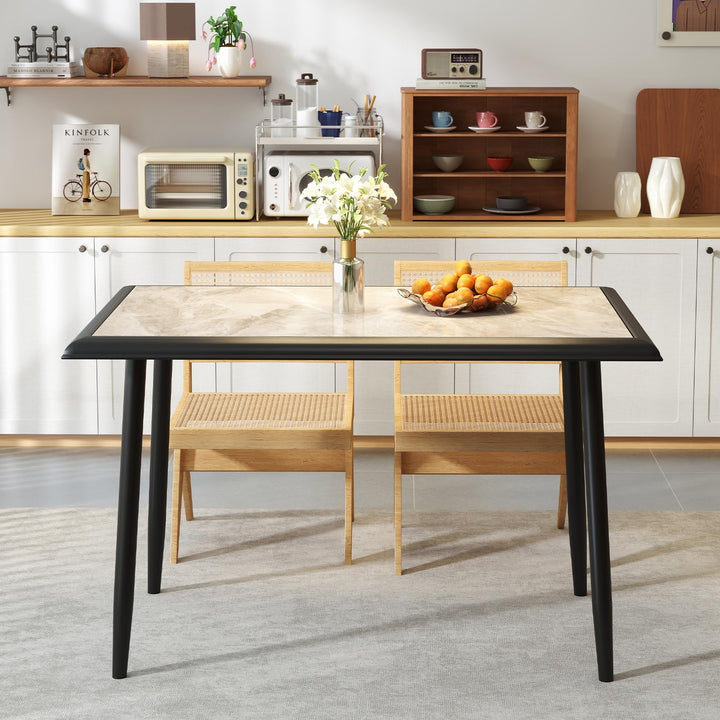 Giantex 44" Dining Table with Food Grade Sintered Stone Tabletop