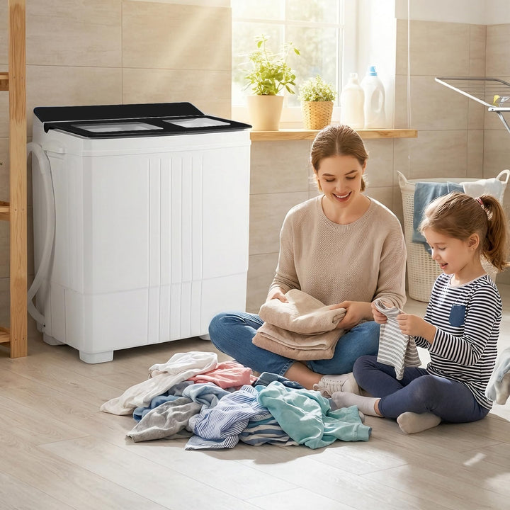 Giantex Portable Washing Machine with 12 LBS Washer and 8 LBS Spinner Combo for Apartments