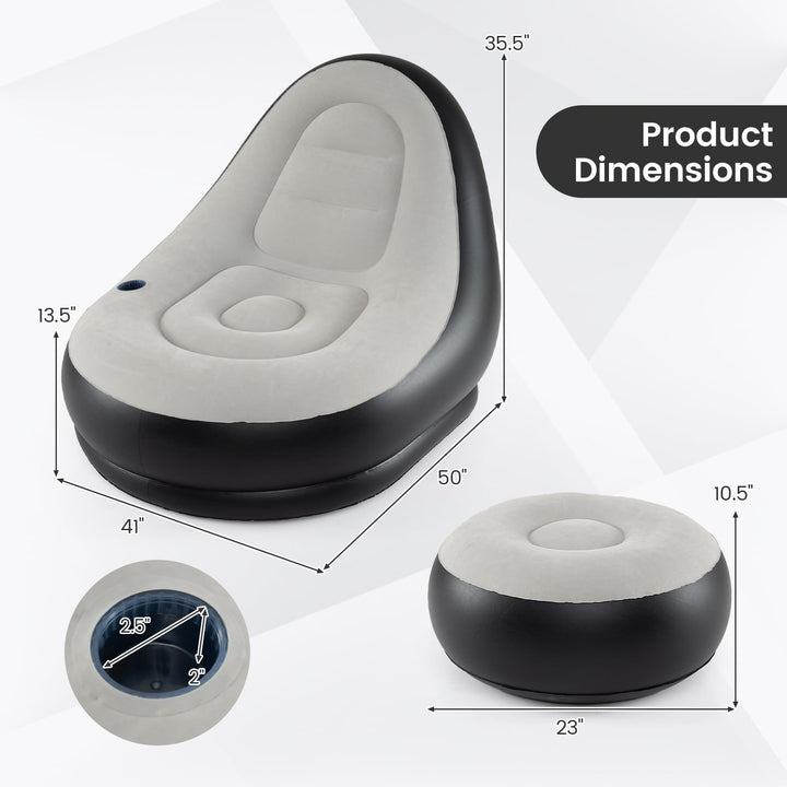 Giantex Inflatable Chair with Ottoman for Adults