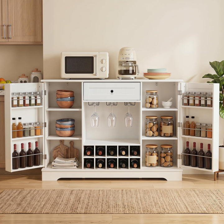 Giantex 47.2" Sideboard Buffet Cabinet with Drawer &amp; Wine Rack