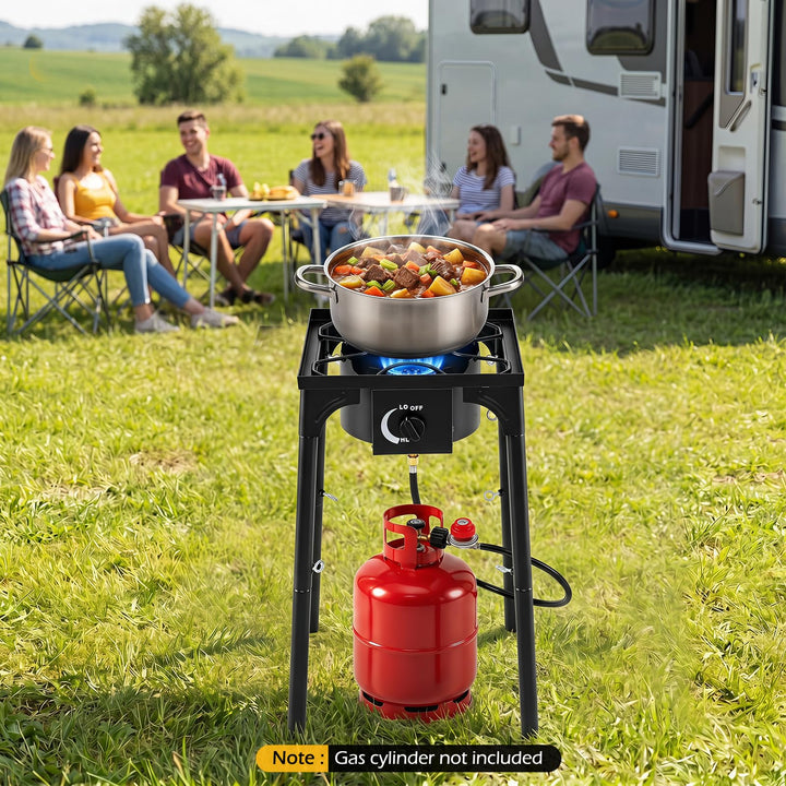 Giantex Single Burner Propane Gas Stove | 80,000 BTU High Pressure Camping Cooker
