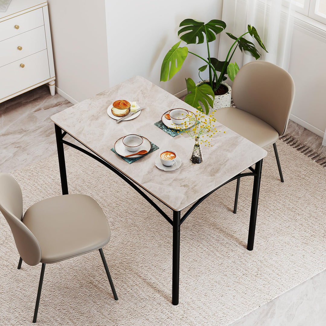 Giantex Dining Table with Large Faux Marble Tabletop