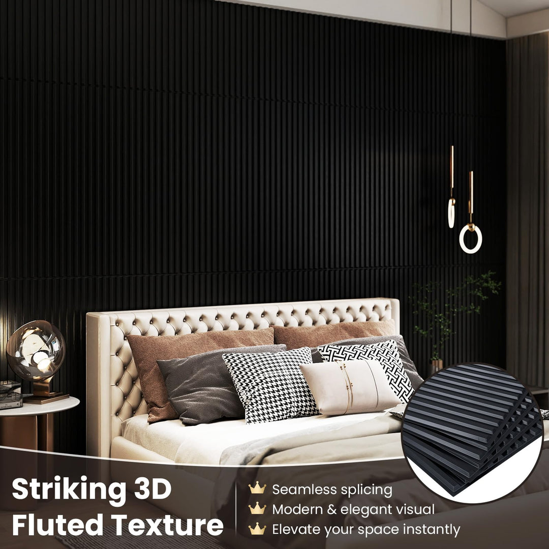 Giantex 12/24 Pack Fluted PVC Wall Panels