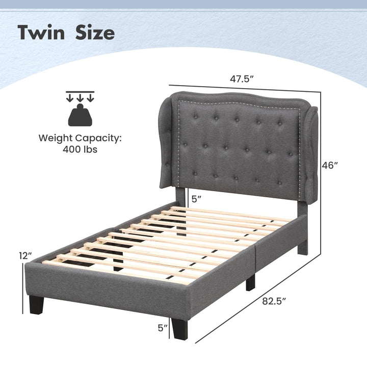 Giantex Twin Bed Frames with Headboard