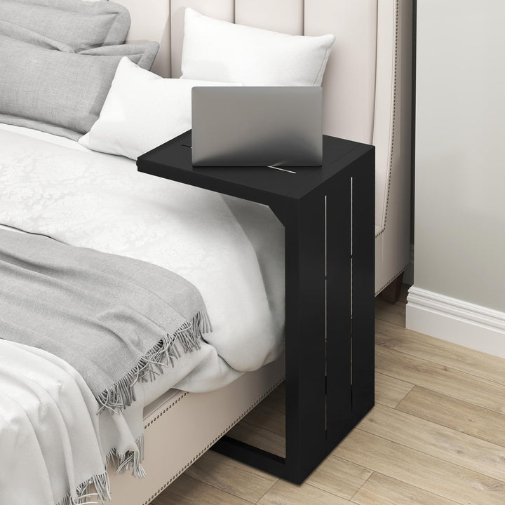 Giantex C-Shaped End Table with Adjustable Foot Pads