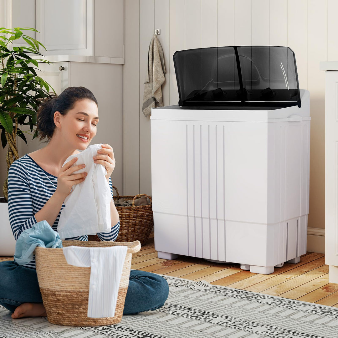 Giantex Portable Washing Machine 20 LBS Washer & Spinner Combo with Built-in Drain Pump & Time Control