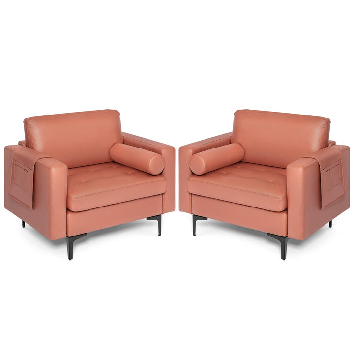 Giantex Sofa Chair, Accent Armchair w/Comfy Cushion