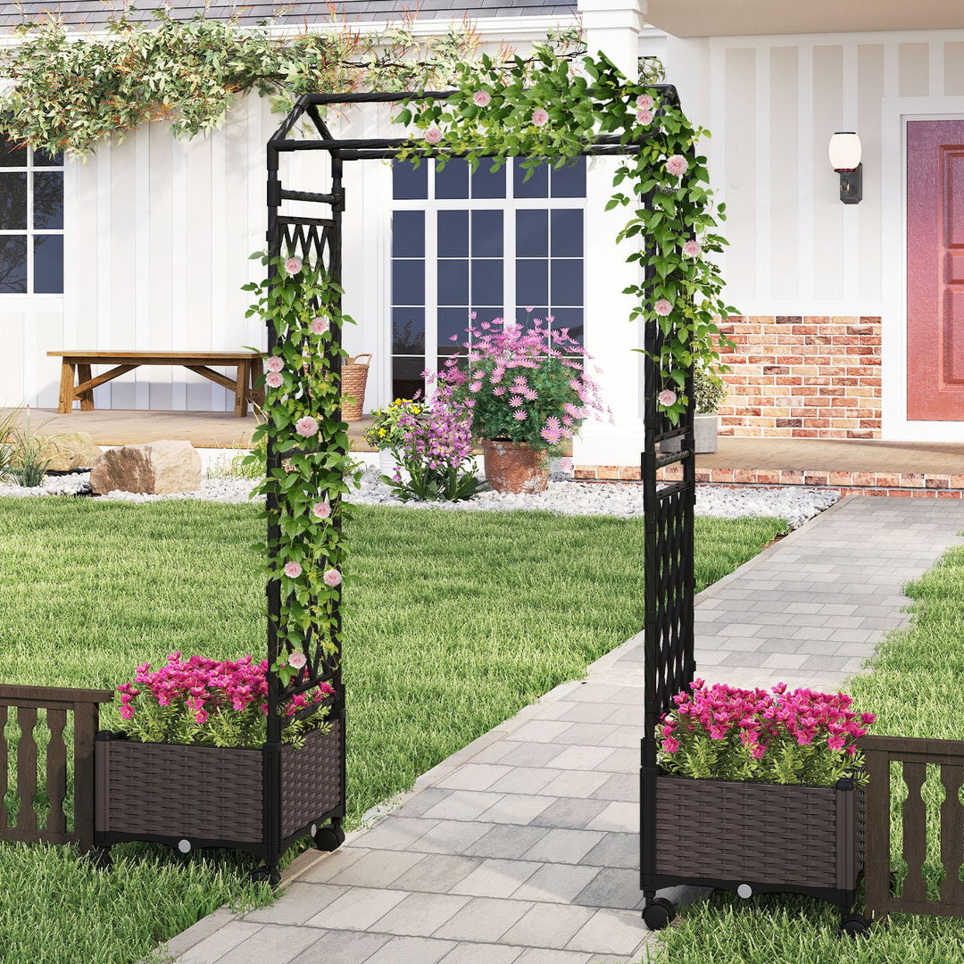 Giantex 5FT Self-Watering Tall Raised Garden Bed w/Wheels