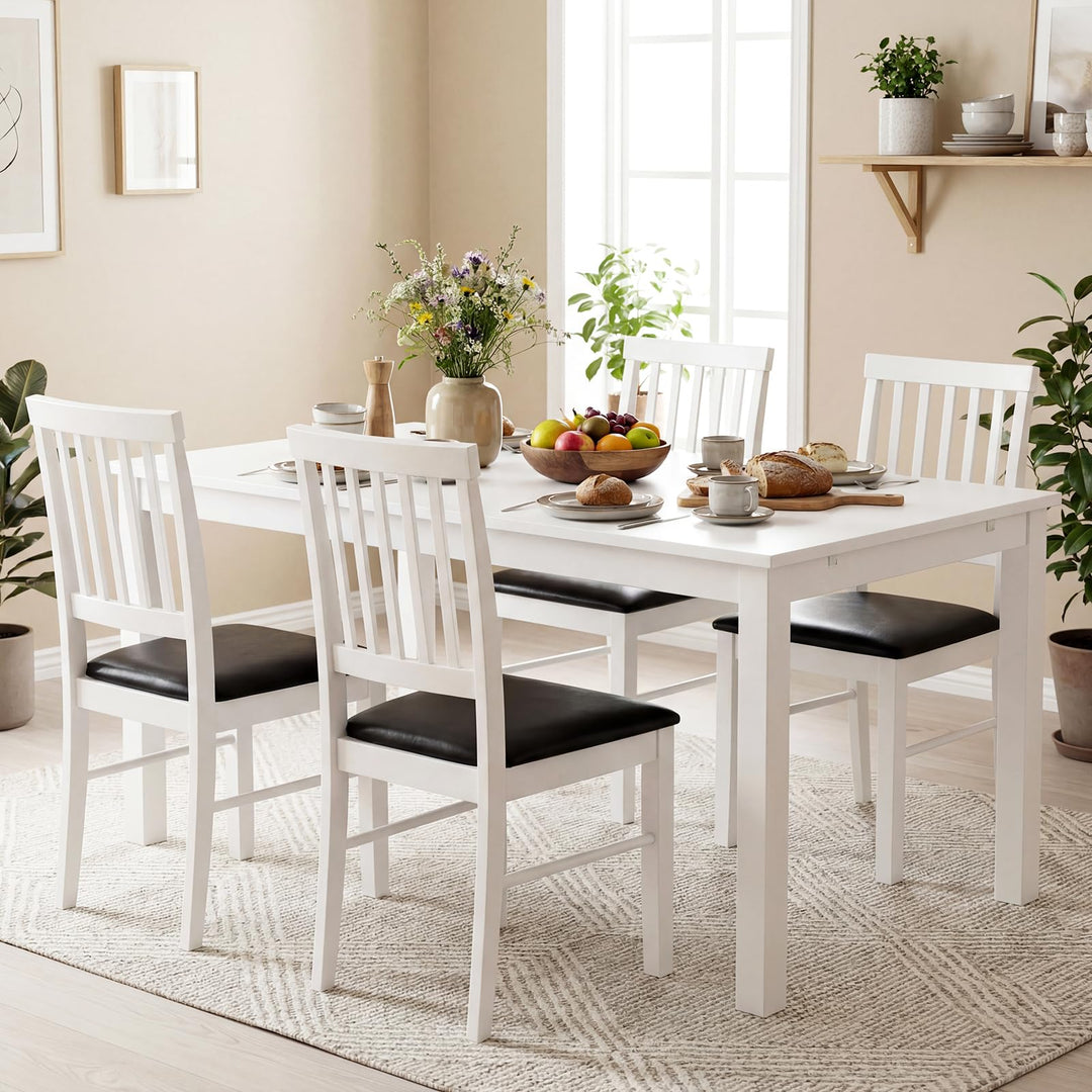 Giantex Modern Mid Century Dining Room Chairs with Hollowed Backrest