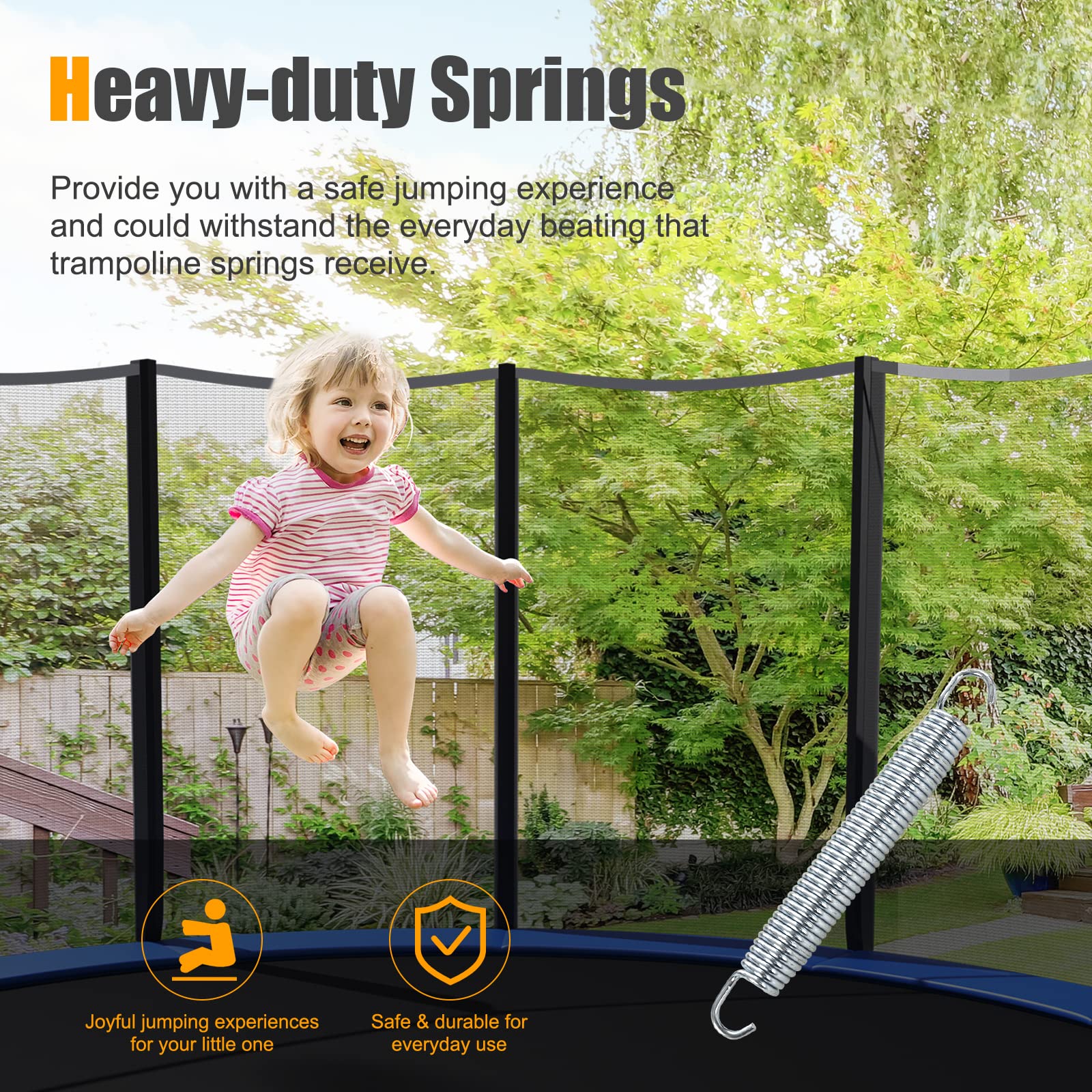 Giantex 7'' Heavy-Duty Galvanized Trampoline Springs