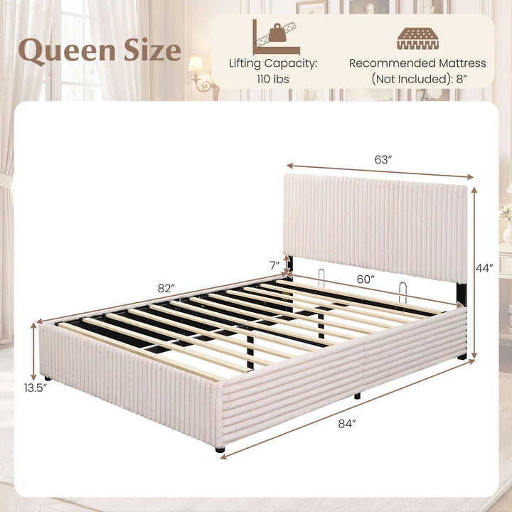 Giantex Queen Size Lift Up Storage Bed